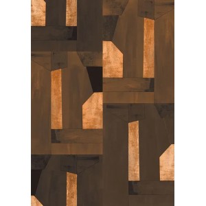 As Creation|Wallpaper boho floral style in terracotta brown|Ethnic 2