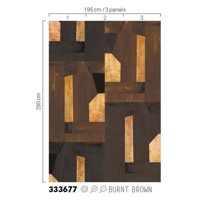 Eijffinger|Wandbild abstrakt modern braun gold|Wandbild