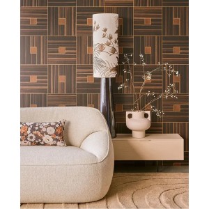 Eijffinger|Rustic wallpaper with silhouetted lilac purple branches|High-End 2
