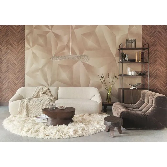 Mural pared abstracto 3D patrón diamante - Eijffinger Gilded 340186