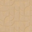 Eijffinger|Retro ethnic geometric wallpaper with wood grain in beige|Geometric