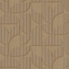 Eijffinger|Retro ethnic geometric wallpaper with wood grain in brown|Ethnic