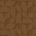 Eijffinger|Retro ethnic geometric wallpaper with wood grain in dark brown|Wood Imitation
