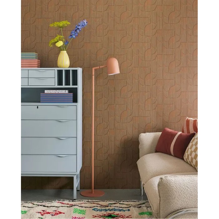 Eijffinger|Papier peint géométrique rétro ethnique veinage bois marron foncé|Imitation Bois