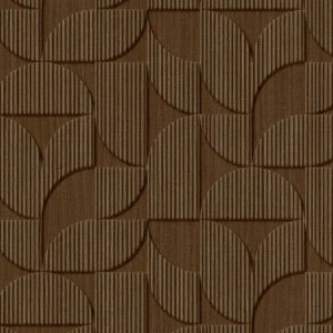 Eijffinger|Retro-moderne geometrische Tapete runde Formen terrakotta rosa|Geometrisch