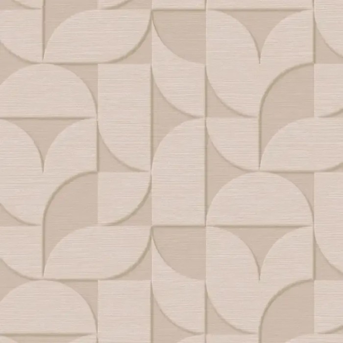 Eijffinger|Papel pintado geométrico formas redondeadas beige escandinavo|Escandinavo