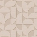 Eijffinger|Papier peint géométrique scandinave formes arrondies beige|Scandinave