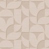 Eijffinger|Papier peint géométrique scandinave formes arrondies beige|Scandinave