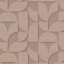 Eijffinger|Papier peint géométrique scandinave formes arrondies lilas beige rétro|Scandinave