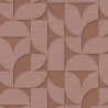 Eijffinger|Retro-moderne geometrische Tapete runde Formen terrakotta rosa|Geometrisch