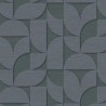 Eijffinger|Retro-moderne geometrische Tapete runde Formen blau|Geometrisch