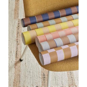 Eijffinger|Papier peint rétro moderne rayures lilas et marron|Rayures 2