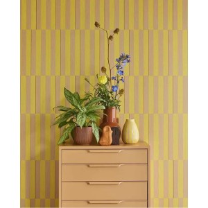 Eijffinger|Retro-modern lilac and brown striped wallpaper|Stripes 2