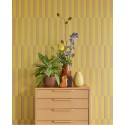 Eijffinger|Retro-modern yellow striped wallpaper|Stripes