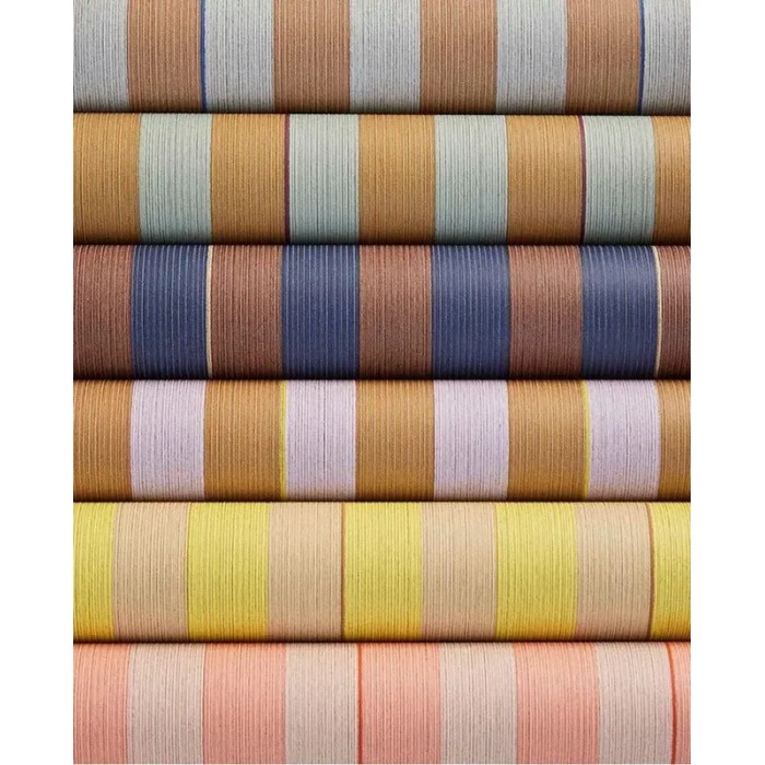 Eijffinger|Tapete retro-modern blau-braune Streifen|Streifen