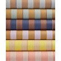 Eijffinger|Papier peint rétro moderne rayures bleu et marron|Rayures