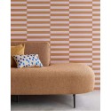 Eijffinger|Papier peint rétro moderne rayures lilas et marron|Rayures