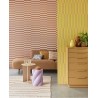 Eijffinger|Retro-modern lilac and brown striped wallpaper|Stripes
