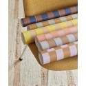 Eijffinger|Papier peint rétro moderne rayures lilas et marron|Rayures