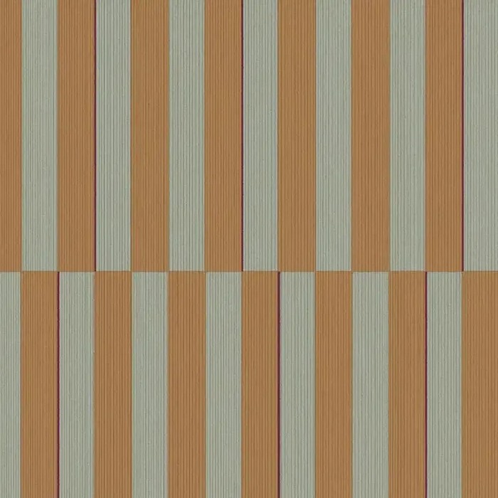 Eijffinger|Papel pintado rayas alternadas verde marrón retro moderno|Papel Pintado