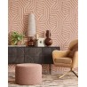 Eijffinger|Papier peint ethnique marqueterie géométrique rose|Haut Gamme