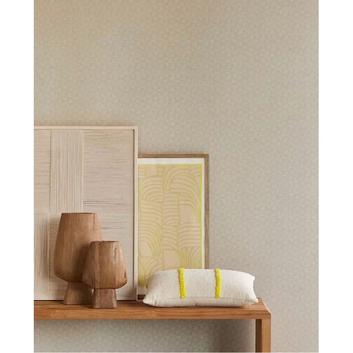 Eijffinger|Papel pintado patrón textil años beige vintage|Imitacion Tela