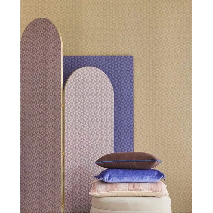 Eijffinger|Papier peint rétro chic motif textile violet lilas|Imitation Tissu