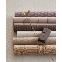 Eijffinger|Papier peint rétro chic motif textile violet lilas|Imitation Tissu