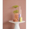 Eijffinger|Romantic chic wallpaper with textile pattern in terracotta pink|Romantic