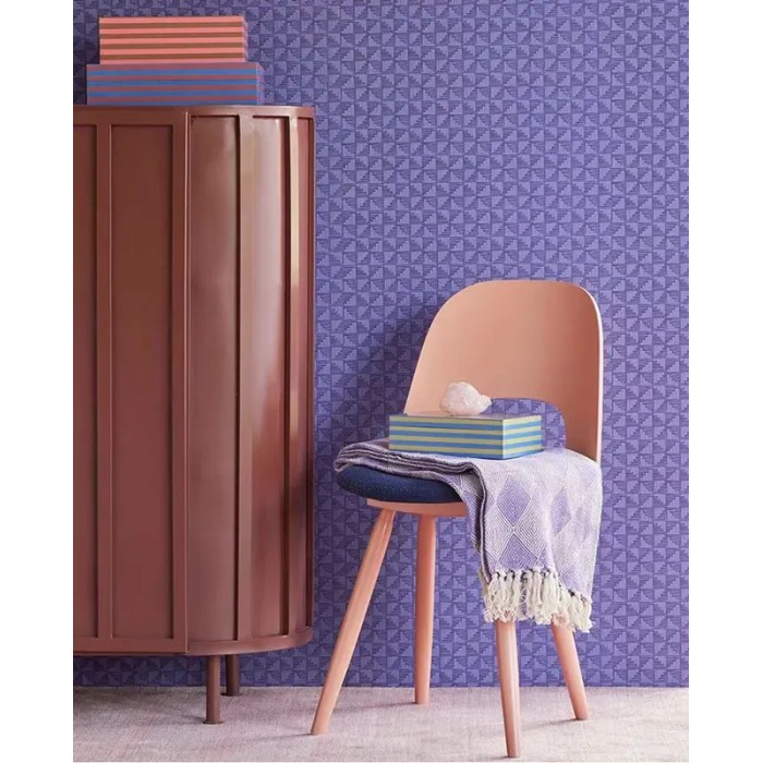 Eijffinger|Vintage chic wallpaper with textile pattern in brown|Romantic