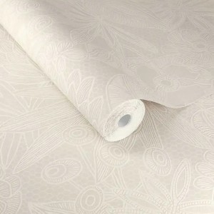 Eijffinger|Moderne Tapete mit Fischgrätenholz Muster in Creme glänzend|Hochwertige