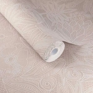 Marburg|Florale Tapete Kletterpflanzen Grau und Braun|Romantisch