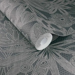 Borastapeter|Wallpaper romantic flowers birds butterflies|High-End