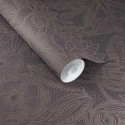 Eijffinger|Papier peint romantique dentelle florale violet marron|Papier Peint