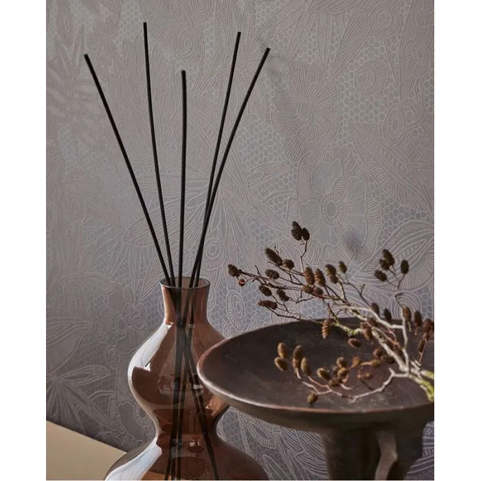 Eijffinger|Papier peint romantique dentelle florale violet marron|Papier Peint