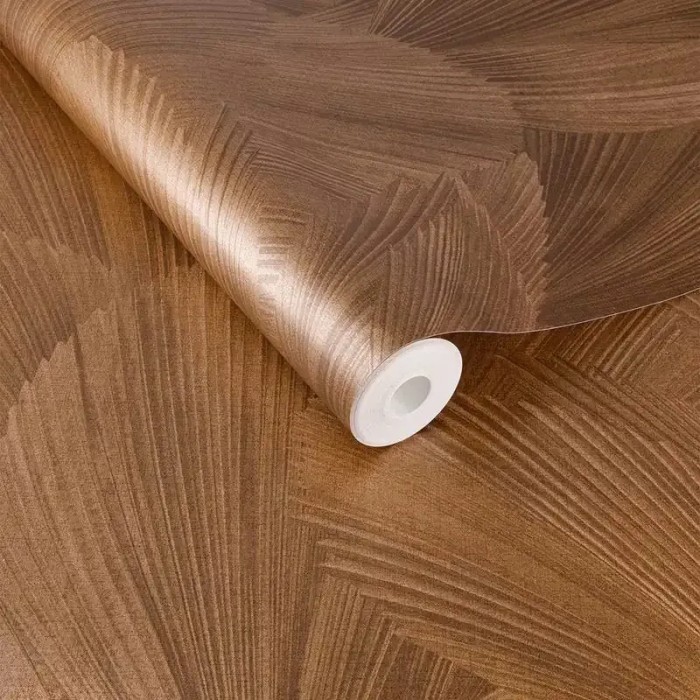 Papel pintado hojas de palma marrón cobrizo jungle chic - Eijffinger Gilded 340123