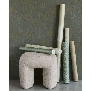 Eijffinger|Jungle Chic Tapete mit Palmblättern in Beige|Hochwertige 2