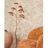 Eijffinger|Papier peint romantique silhouettes de fleurs rose cuivre|Haut Gamme