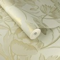 Eijffinger|Romantic turquoise-copper flower silhouette wallpaper|High-End