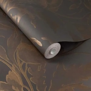 Eijffinger|Papel pintado siluetas de flores blanco dorado romántico|Alta Gama
