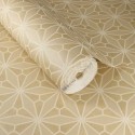 Eijffinger|Papier peint géométrique vitrail oriental doré|Papier Peint