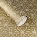 Eijffinger|Geometric taupe grey oriental stained glass wallpaper|Oriental