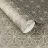Eijffinger|Papier peint géométrique vitrail oriental gris|Haut Gamme