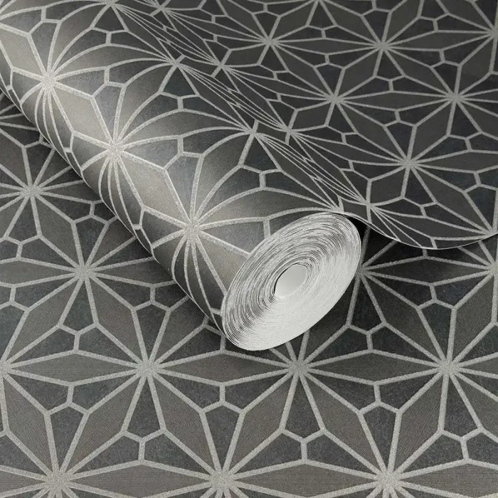 Eijffinger|Papel pintado vidriera oriental verde geométrico|Imitacion Azulejos