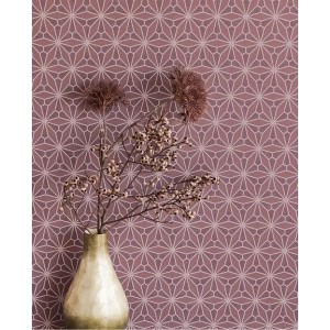 Eijffinger|Geometrische Tapete mit orientalischem Glasfenster Muster in Rot|Hochwertige 2