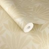 Eijffinger|Moderne Tapete mit minimalistischen Blättern in Olivgrün und Gold|Hochwertige