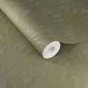 Eijffinger|Moderne Tapete mit minimalistischen Blättern in Grün und Gold|Modern