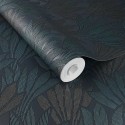 Eijffinger|Papier peint moderne feuilles minimalistes noir et or|Haut Gamme