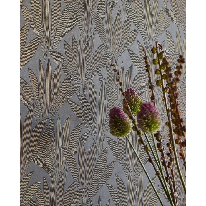 Eijffinger|Papier peint moderne feuilles minimalistes marron cuivre|Papier Peint