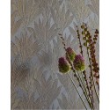 Eijffinger|Modern metallic brown-copper minimalist leaf wallpaper|Wallpaper
